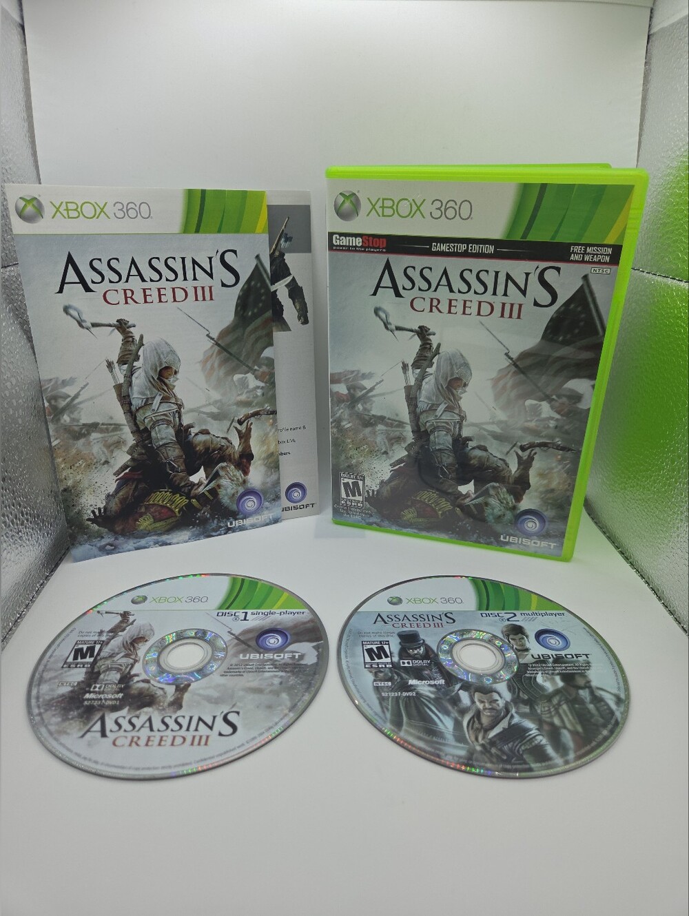 Assassin's Creed 3 GameStop Edition (Xbox 360, 2012, Ubisoft) CIB